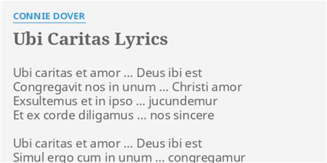 ubi caritas lyrics|Ubi caritas English translation DOC .